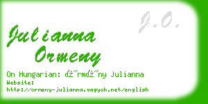 julianna ormeny business card